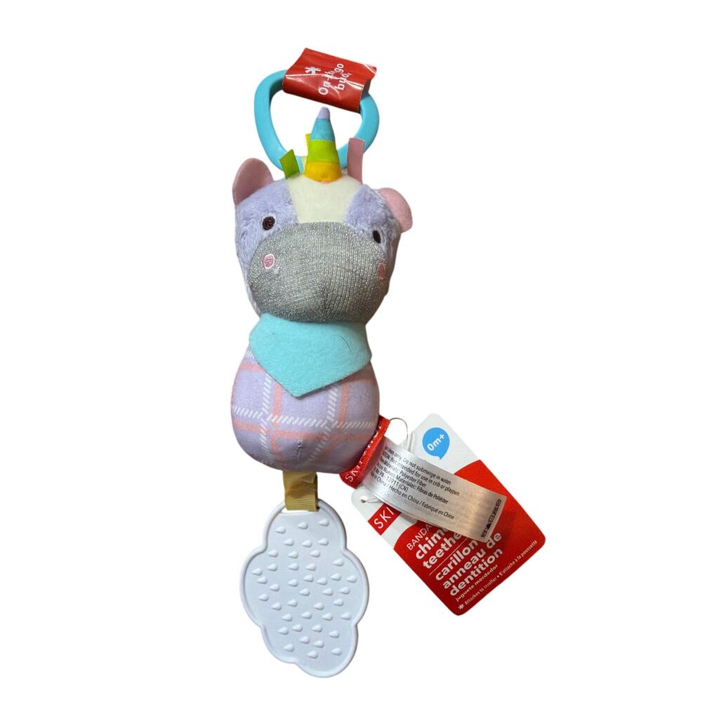 Skip Hop Bandana Buddies Chime & Teethe Toy Unicorn - Retired Character - New